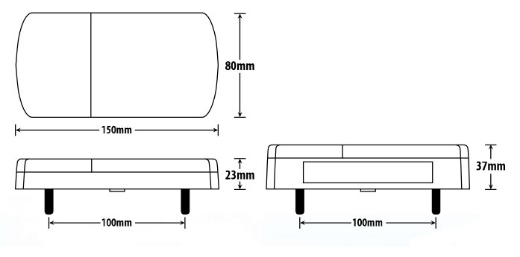Picture of LED Rear Combination Lamp Kit 12V Stop/Tail/Ind/Ref Surface Mount 150x80mm Twin Pack, Roadvision