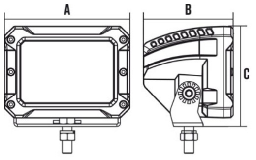 Picture of LED Work Light,  Flood Beam 10-30V 6 x 5W LED's 30W IP68, Roadvision