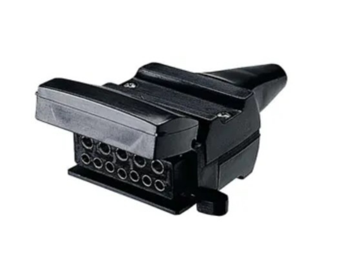 Picture of Trailer Socket, 12 Pin, Flat, Plastic Body, Britax