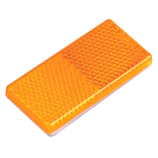 Picture of Reflector Amber Rect. BRREF Series Twin Pack 65 x 30 x 8mm Self Adhesive, Pkt.2