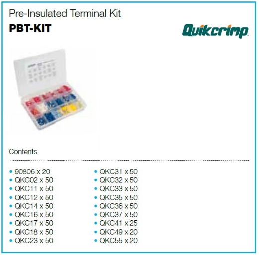 Picture of Crimp Terminal Kit, 785pcs 18 x Popular Pre-Insulated Crimp Terminals Clear Case