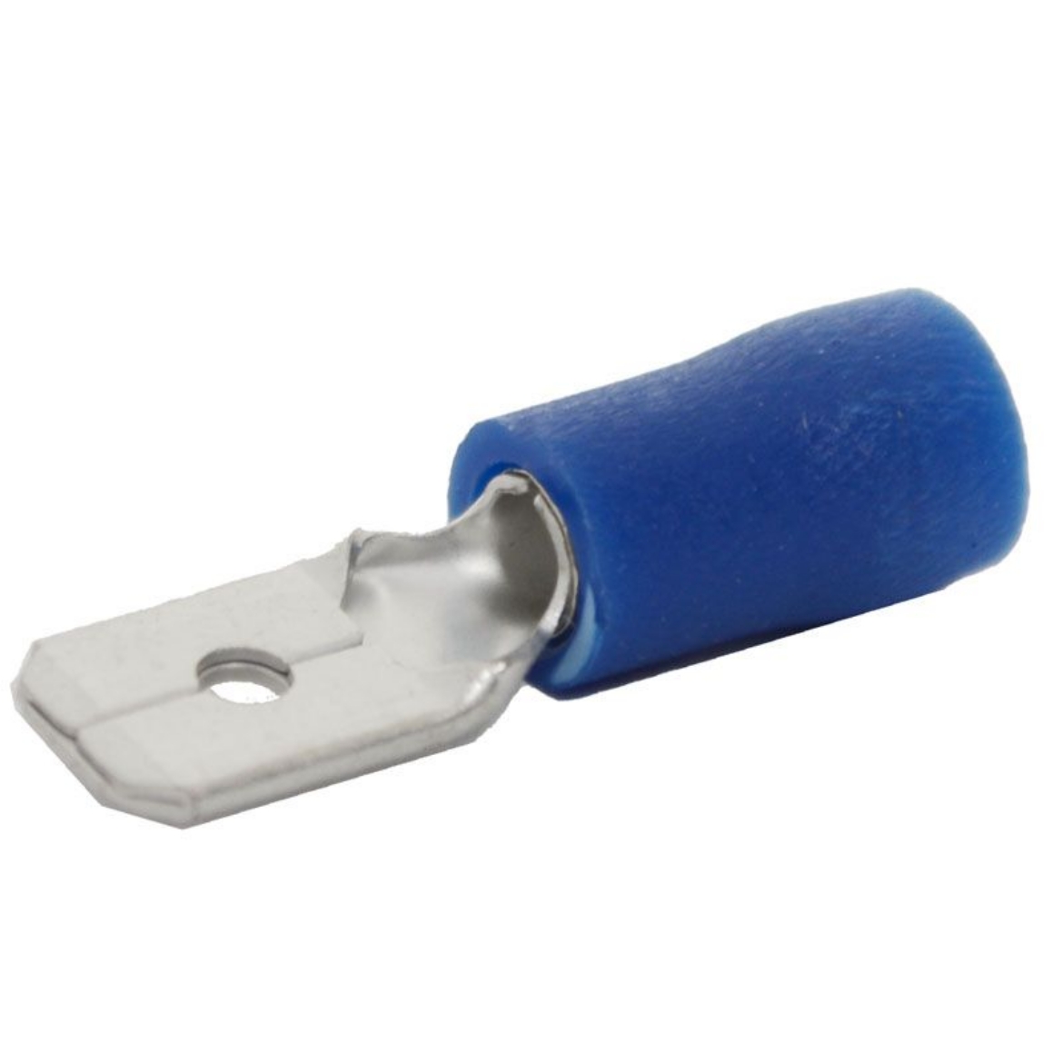 Picture of Crimp Terminal, Male Blade, Blue, 6.4 x 0.8mm, Pkt.100 (Alt. RPET1065/ACX3007)