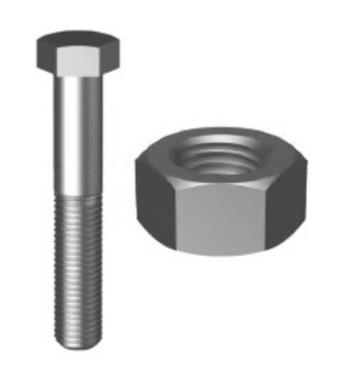 Picture of Kit, Assortment, Bolt Nut Washer, Metric Fine 8,10,12mm, (20-50MM Long), Class 8.8, Zinc Plated