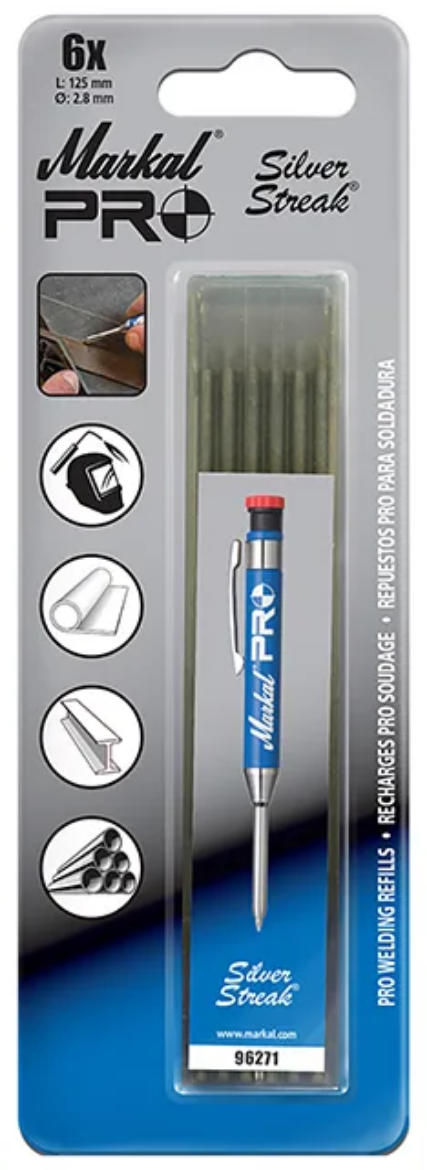 Picture of MARKER MARKAL PRO Silver-Streak Welder’s Refills, Pkt.6