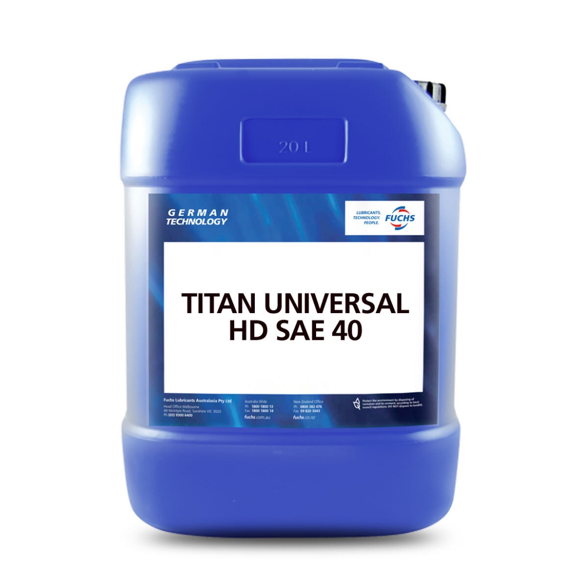 Picture of Engine Oil, Fuchs, Titan Universal HD Monograde SAE 50, 20L