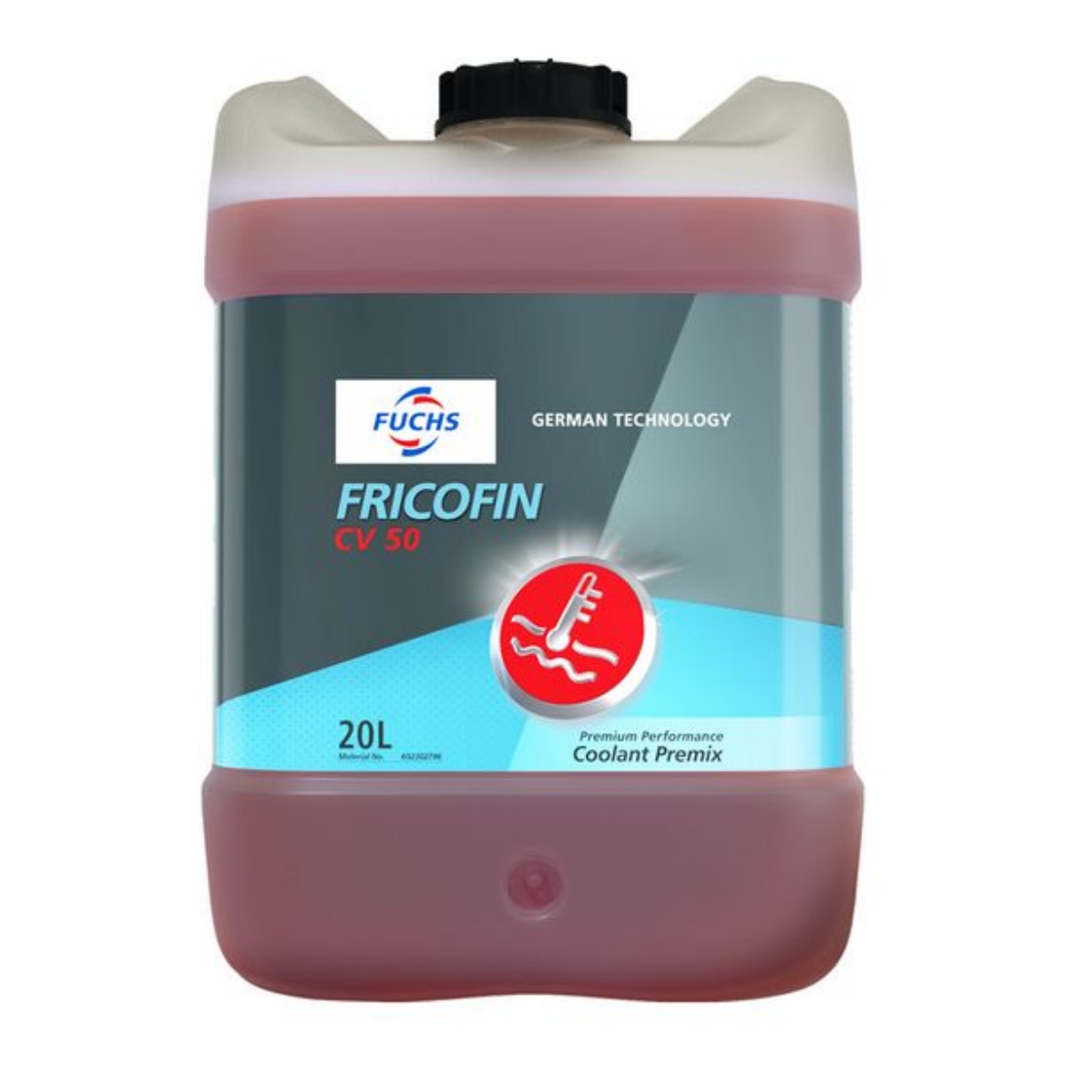 Picture of Coolant, Fuchs, Premix, Fricofin CV50, 20ltr (Red) (Long Life Antifreeze/Boil)