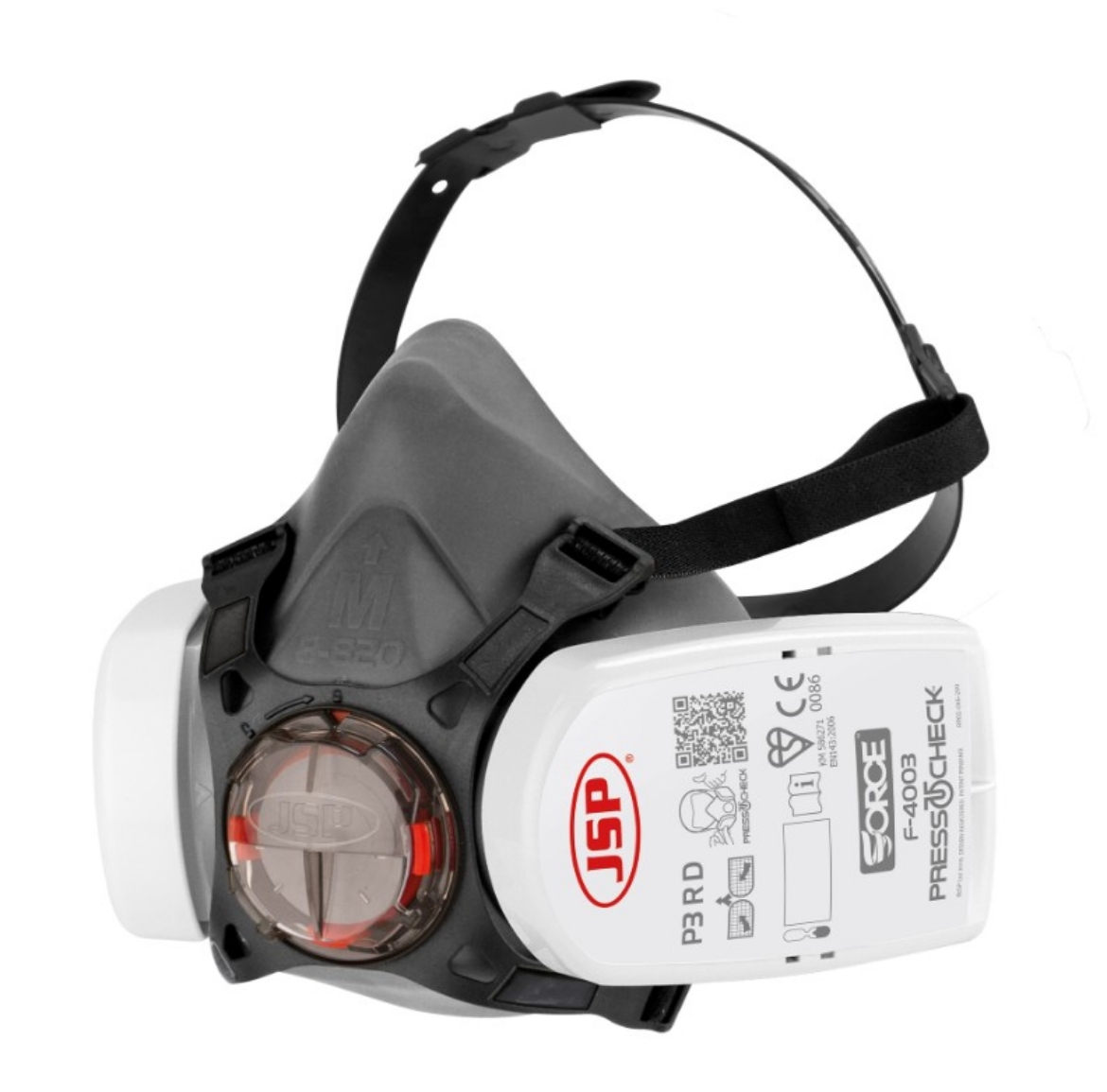Picture of Force Typhoon 8 Half Mask Respirator Pack With P2 Filters (Filters PCA1P2)