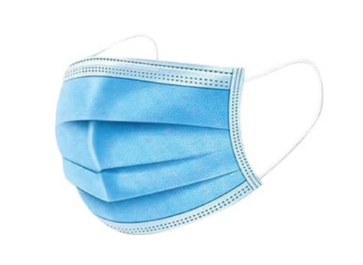 Picture of DISPOSABLE FACE MASK BLUE 3 PLY, 50 PER BOX