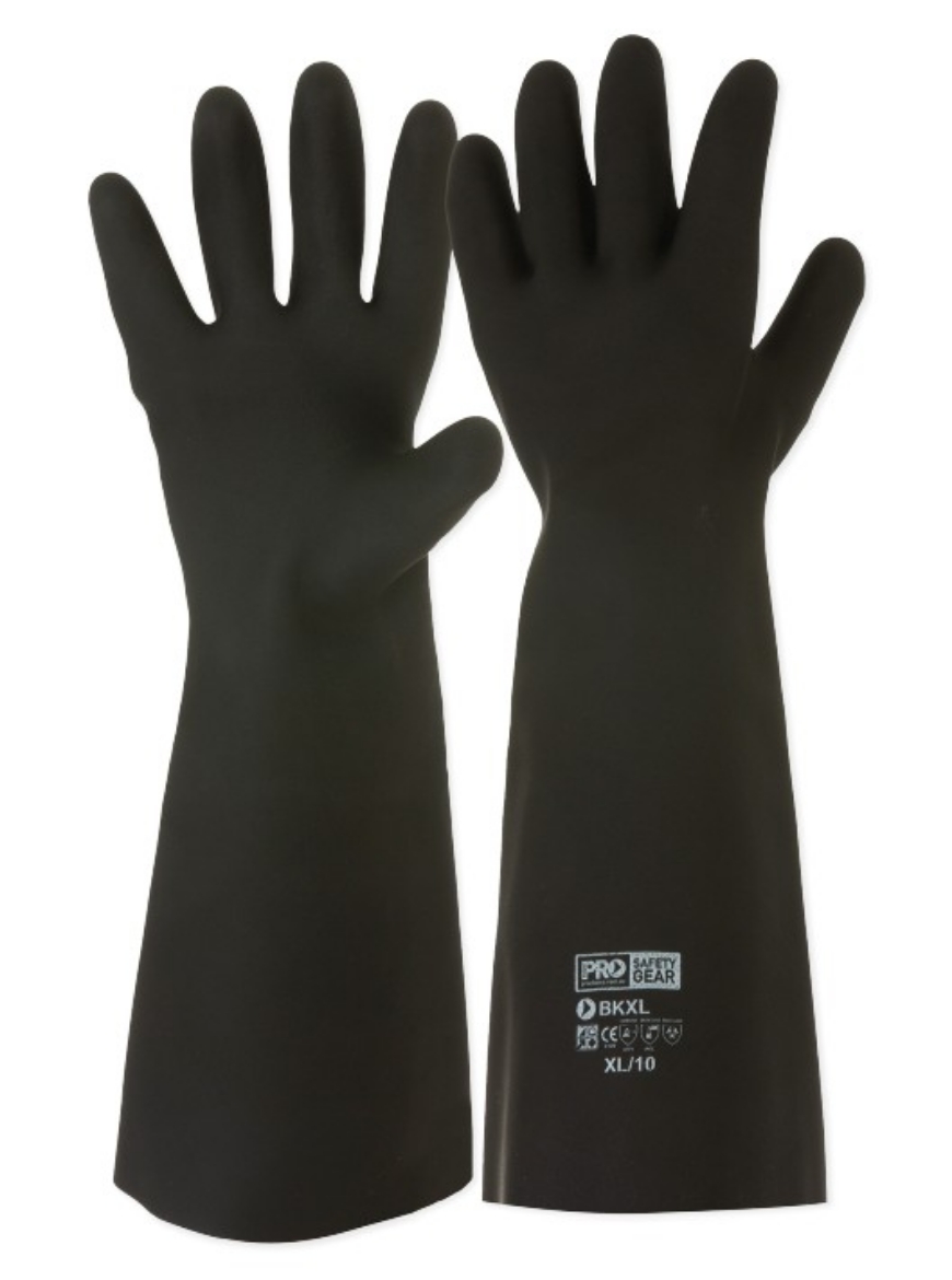 Picture of 45CM BLACK KNIGHT RUBBER GLOVES SIZE 10
