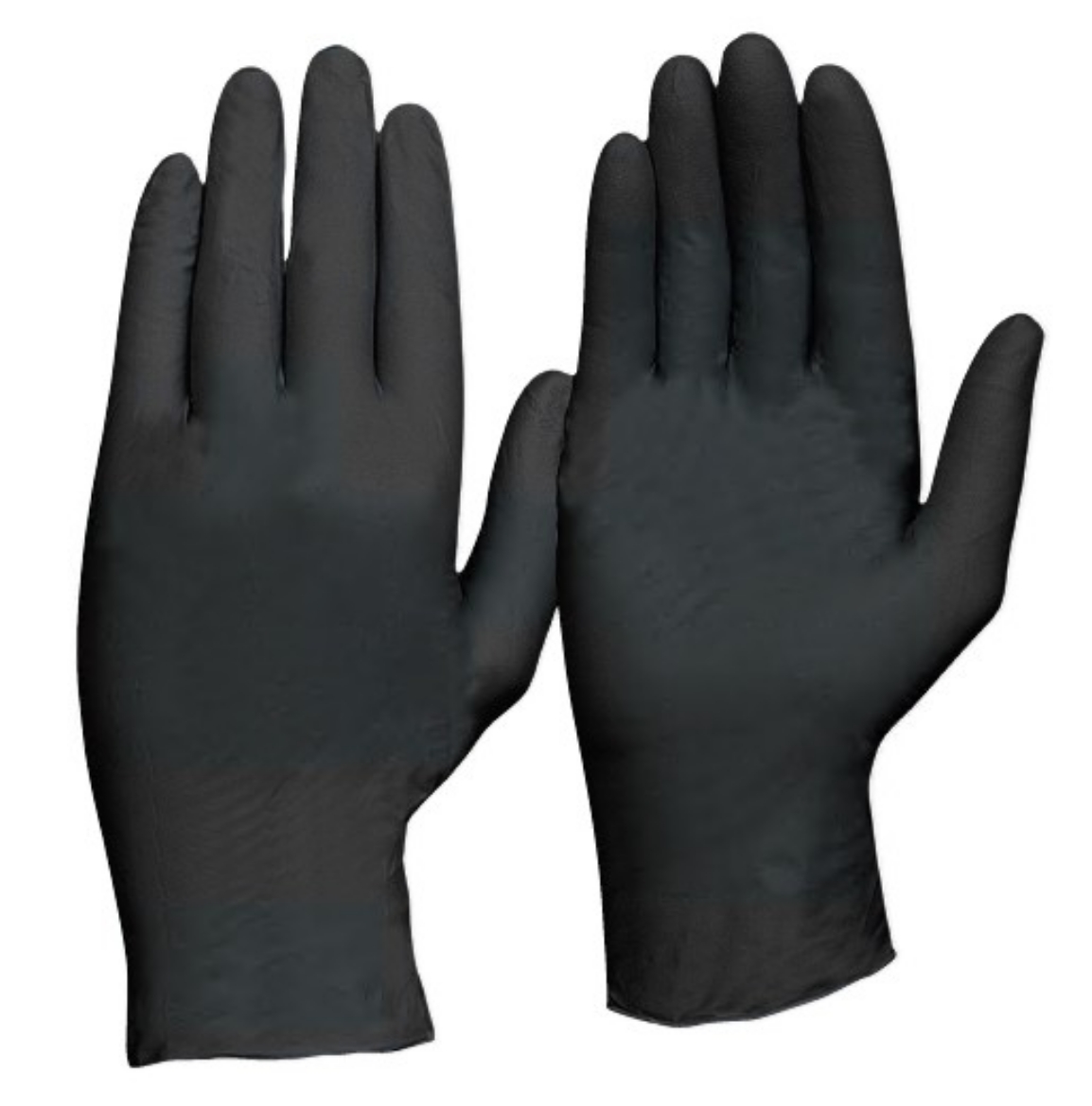 Picture of DISPOSABLE BLACK HEAVY DUTY NITRILE POWDER FREE GLOVES - LGE, 100 PER BOX