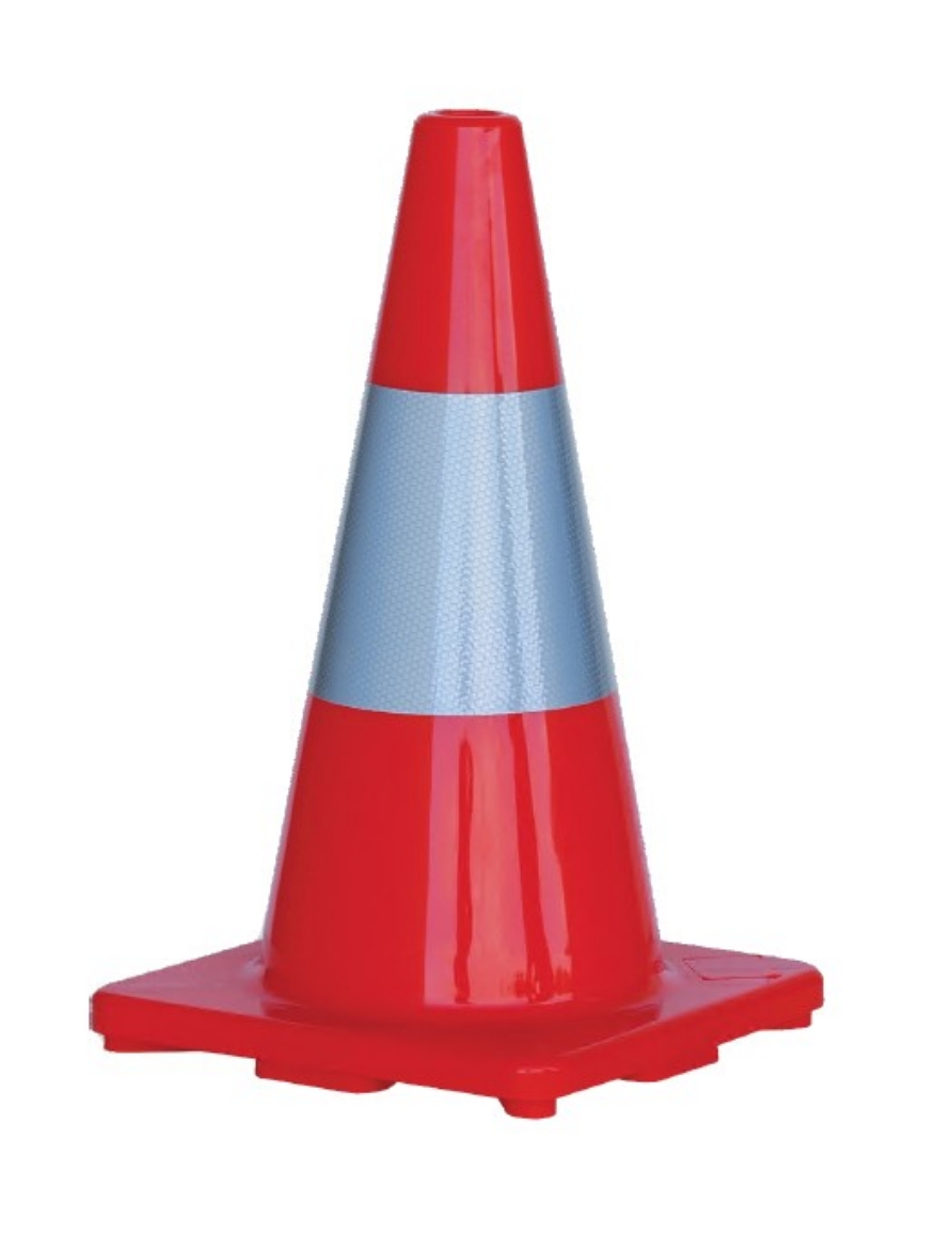 Picture of ORANGE PVC TRAFFIC CONE / REFLECTIVE TAPE 450MM