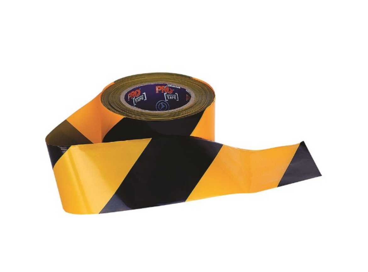 Picture of BARRICADE TAPE - 100M X 75MM YELLOW / BLACK