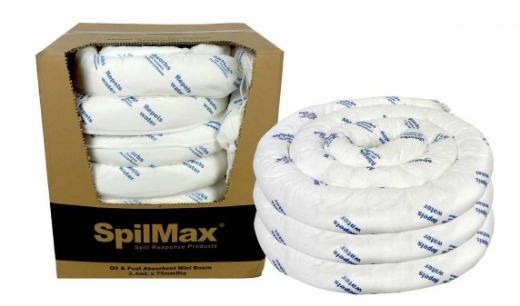 Picture of Spilmax Absorbent Mini Boom - Oil & Fuel, 1.2m x 75mm Diameter