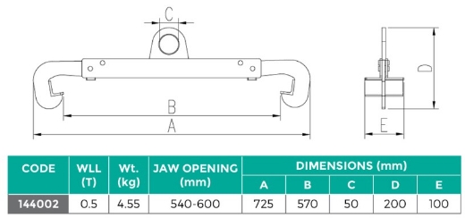 Picture of Vertical Drum Lifter WLL 500kg
