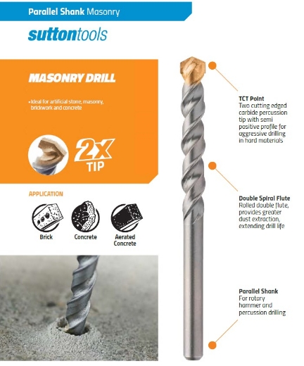 Picture of Drill, Masonry, 12mm x 120mm, TC Tipped