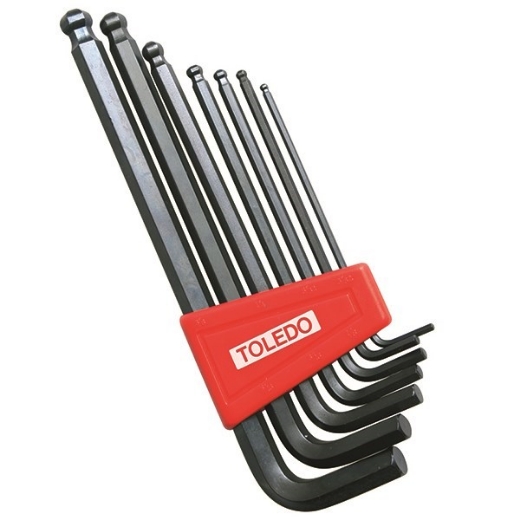 Picture of TOLEDO Hex Key Set, Imperial, Ball Point, 7 Pce