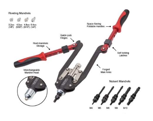 Picture of GEIGER HEAVY DUTY RIVET GUN & NUTSERT TOOL