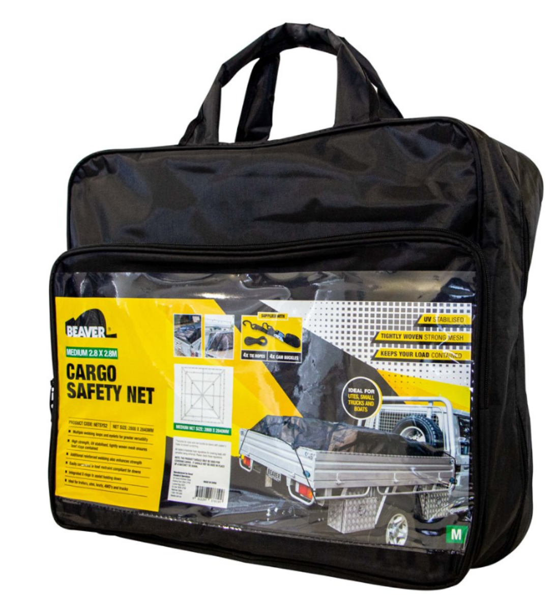 Picture of Cargo Safety Net, Medium, Net Size 2800 x 2840, Suits Cabs/Utes 1850 x 1880, 1850 x 2180