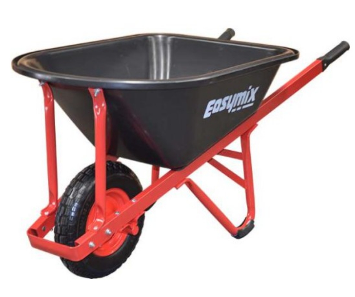 Picture of WHEEL BARROW with POLY TRAY WIDE PNEUMATIC RED WHEEL
ON SPECIAL ONLY 1 LEFT - RRP $189