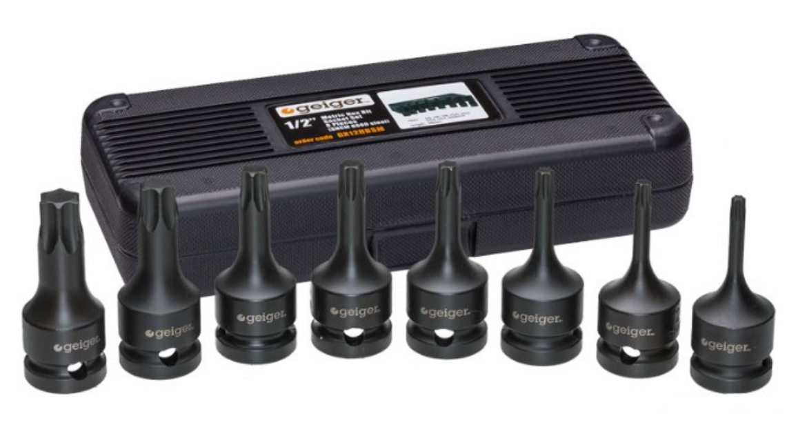 Picture of Socket Set, 1/2" Drive, Torx, Impact, 8 Pce, Geiger