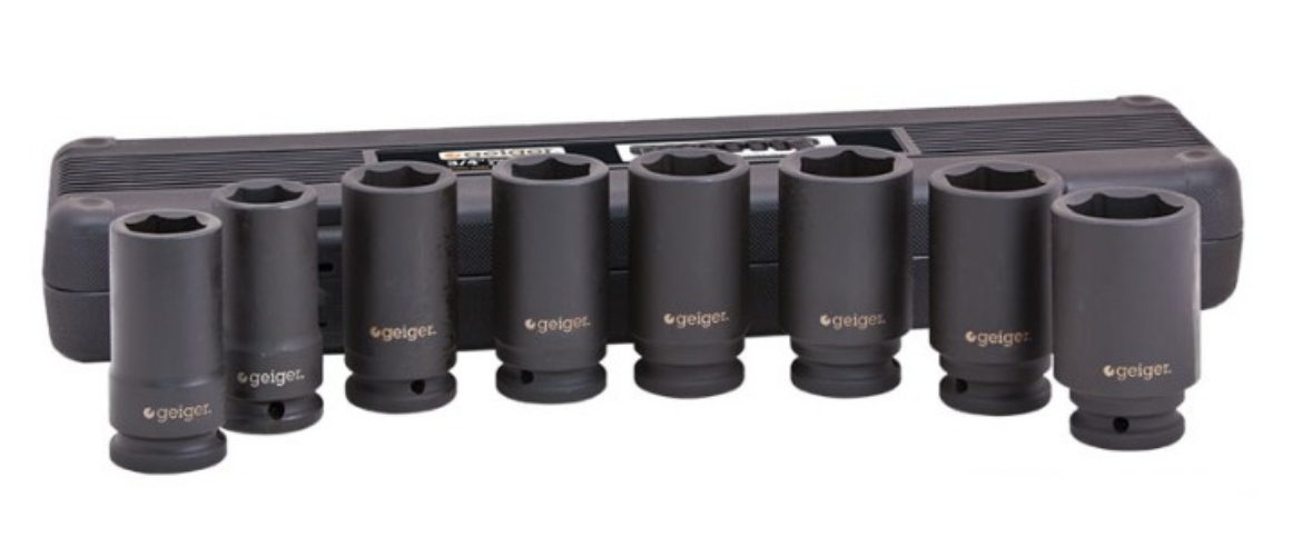 Picture of Socket Set, 3/4" Drive, Imperial Deep Impact, 8 Pce, Geiger