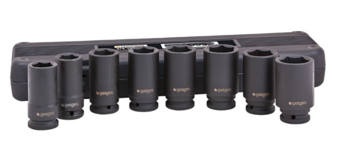 Picture of Socket Set, 3/4" Drive, Metric Deep Impact, 8 Pce, Geiger