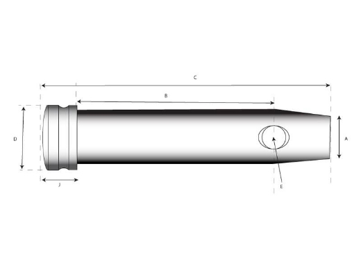 Picture of Top Link Pin, 25x142mm, Cat.2
