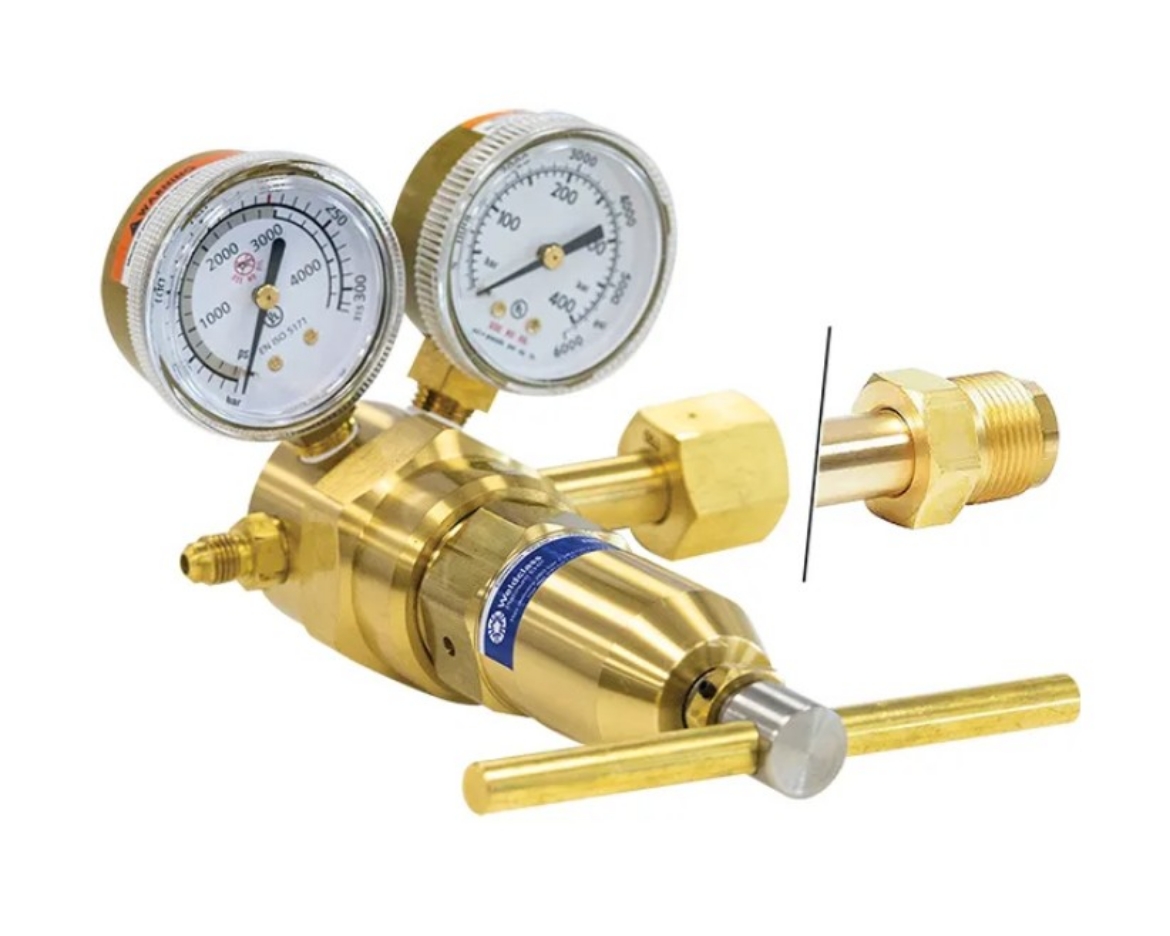 Picture of Regulator, Nitrogen 0-28,000kpa / 0-4,000psi - Supplied with T50 inlet (fitted) and T51 inlet, *Standard warranty 12 Months, with extended 7 years warranty available if registered online after purchase*