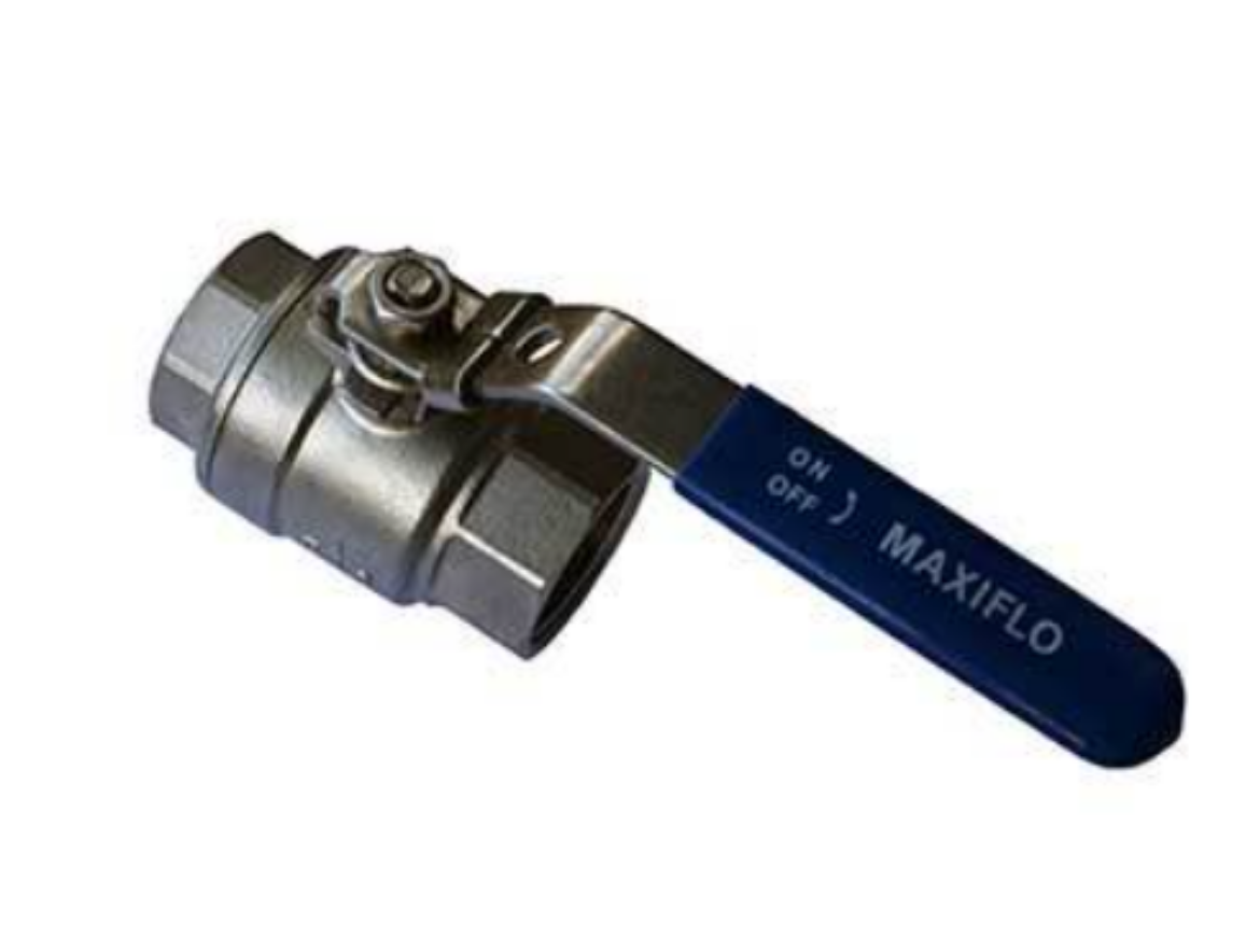 Picture of Ball Valve, Stainless 316, 2 piece, F/F, 3/8" BSP, Lockable