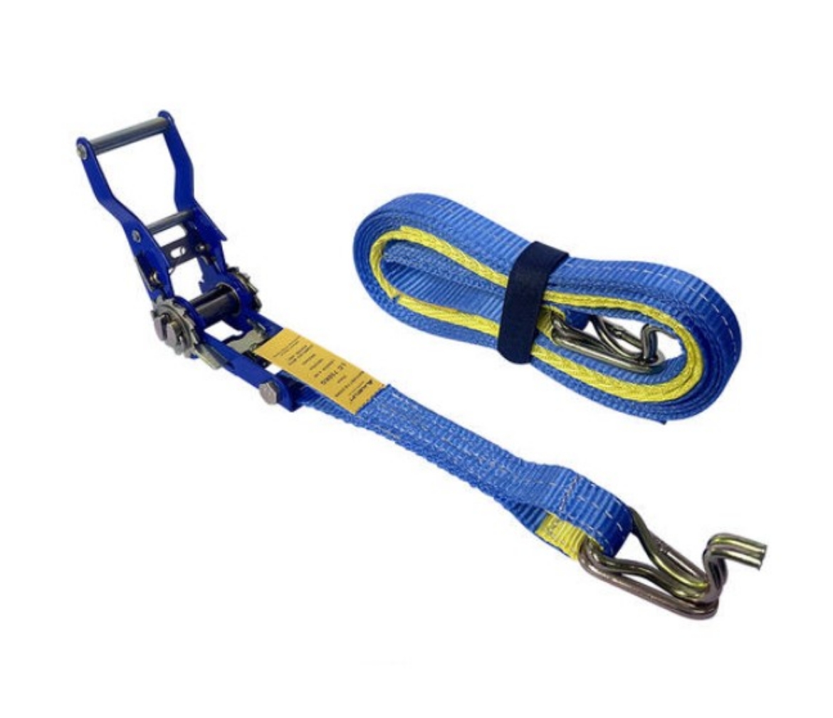 Picture of Ratchet Tie Down, 25mm x 4.5m, Hook & Keeper, LC750kg, Steel Handle