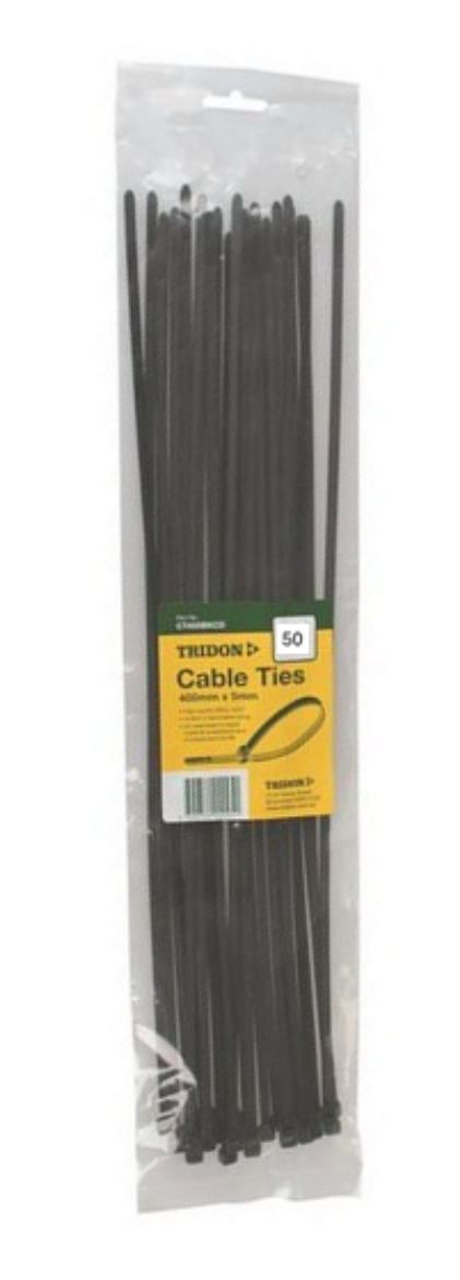 Picture of Cable Ties, Black, 300mm x 8mm, Pkt.50