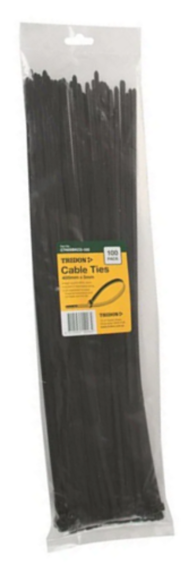 Picture of Cable Ties, Black, 200mm x 5mm, Pkt.100