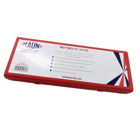 Picture of Maun 1000-05 Wad Punch 10Pc Set With Centre Punch Metric 5mm to 32mm, ON SPECIAL