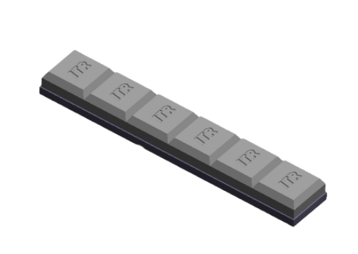 Picture of CHOCKY BAR NOTCHED HB700, 240 x 25 x 15 x 8 X 40mm