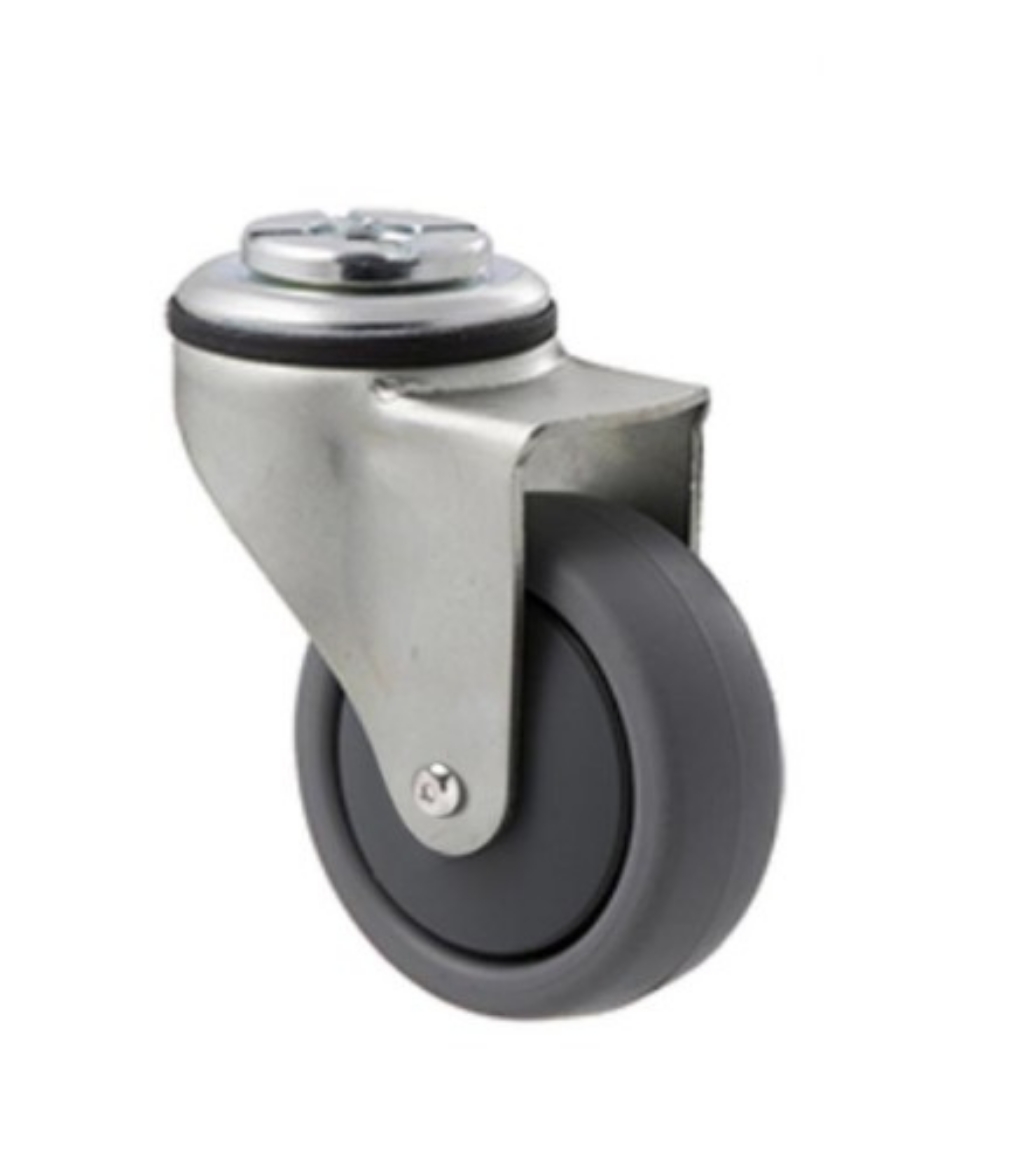 Picture of K Series Castor, 65mm x 23mm TPE Rubber Wheel, Swivel Bolt Hole, 50kg rated