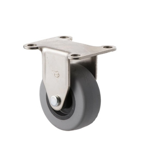 Picture of L Series Castor, 50mm x 20mm Grey TPE Wheel, Fixed, 30kg rated