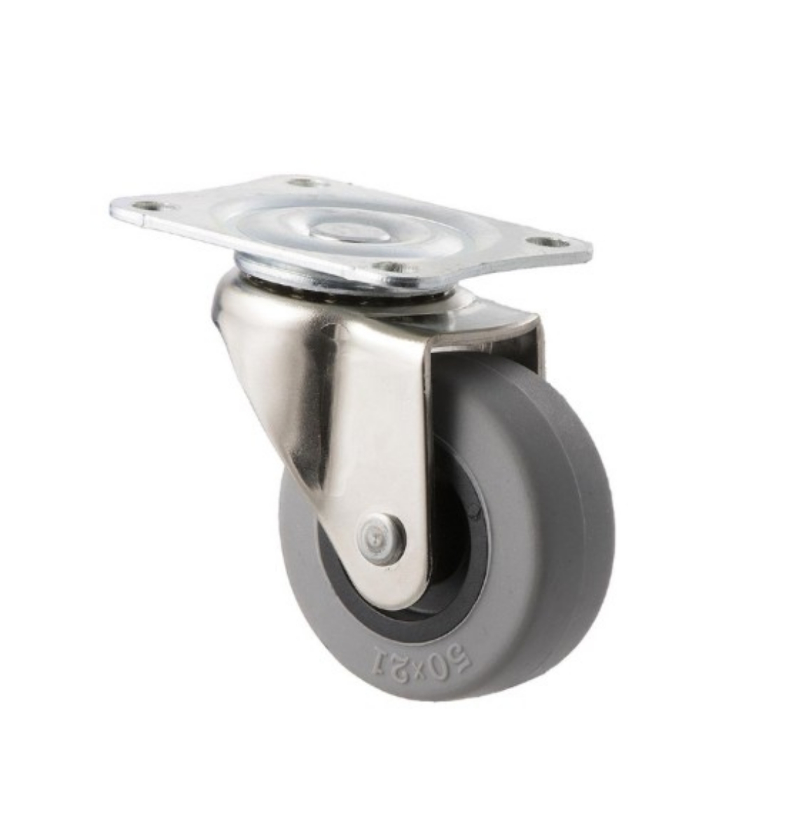 Picture of L Series Castor, 50mm x 20mm Grey TPE Wheel, Swivel, 30kg rated