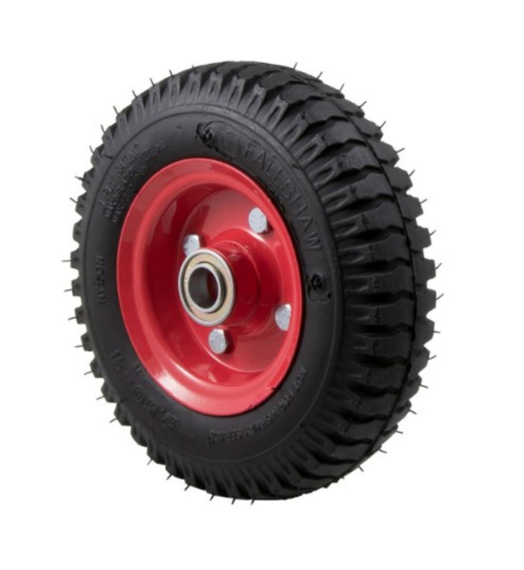 Picture of Wheel, Puncture Proof 250X4 Tyre, Steel Spit Rim, 3/4" Bore, 75kg rated