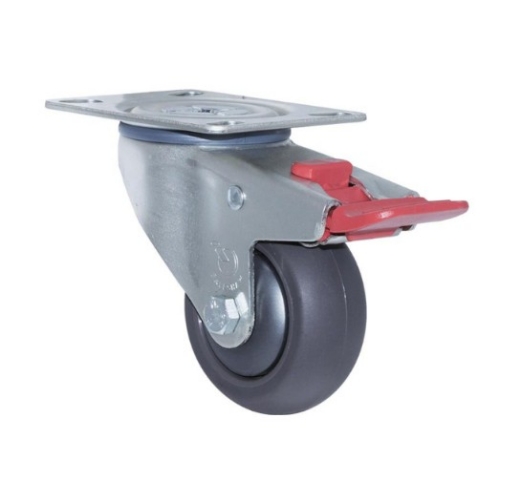 Picture of M Series Castor, 75mm x 32mm PU on Nylon Wheel, Swivel with Brake, 100kg rated