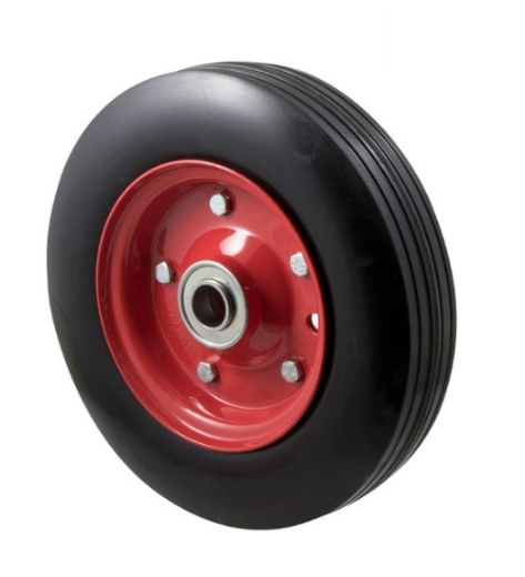 Picture of Wheel, 280mm x 70mm Black Rubber Puncture Proof, Steel Split Rim, 1" Bore, 200kg rated