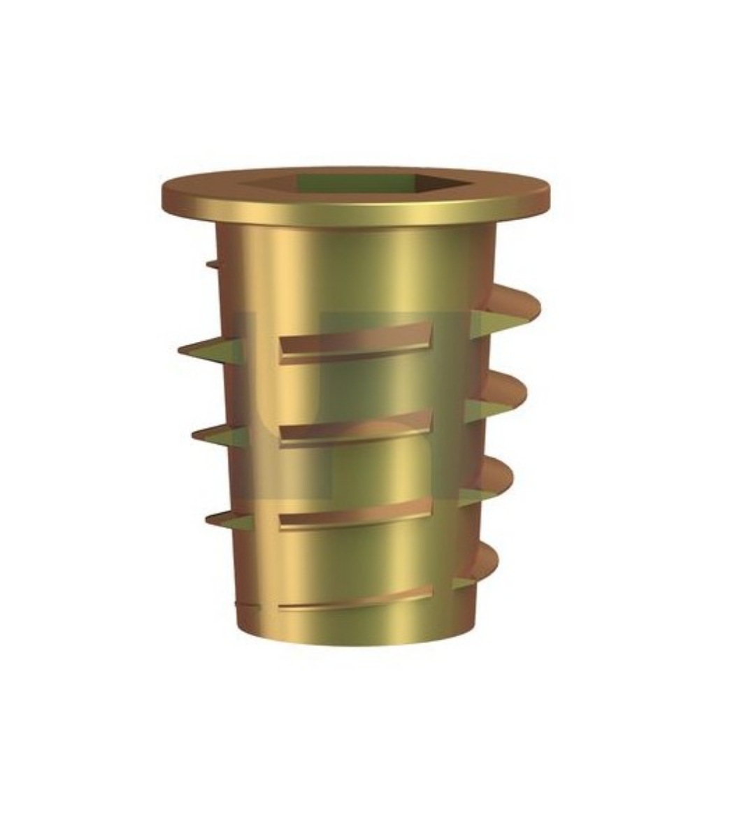 Picture of Timber Insert Flange Nut, M8 x 15mm, Zinc Plated