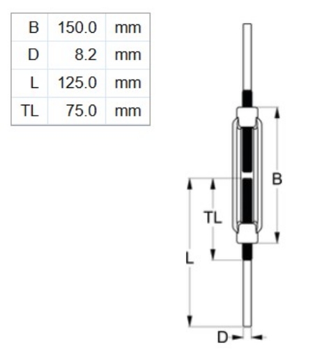 Picture of Turnbuckle, M10x150mm, Stub & Stub, HDG