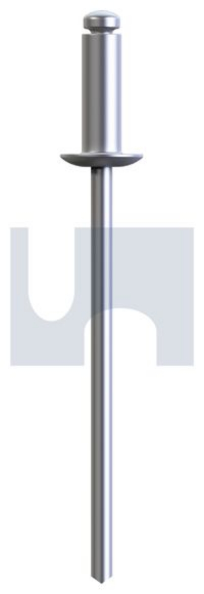 Picture of DX RIVET DOME HEAD OPEN, #43 STAINLESS 304/STEEL Z/P, 200 PER BAG (1/8")