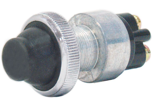 Picture of MOM ON 60A PUSH BUTTON SWITCH N/O 60AMP @ 12V 2 SCREW TERMINALS WITH RUBBER BOOT