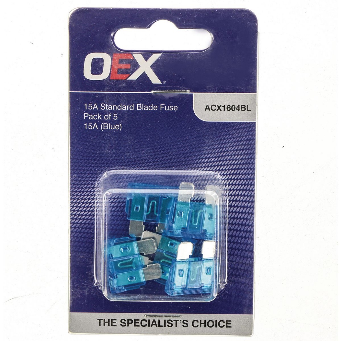 Picture of Standard Blade Fuse 15A Blue, Pkt.5 OEX