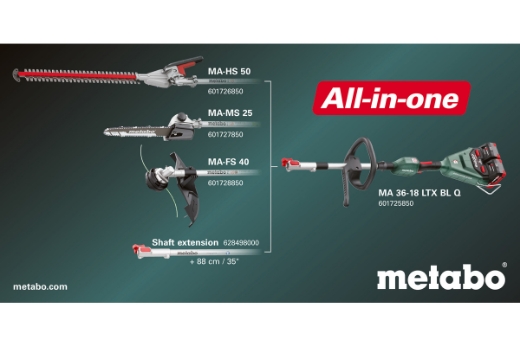 Picture of METABO 18 x 2 (36 V) BRUSHLESS Powerhead, MA 36-18 LTX BL Q - SKIN ONLY