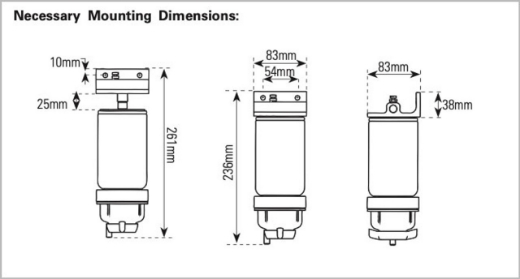 Picture of Filter Kit, Fuel, Low Flow, Donaldson (Head P560382 1/4"NPT, 2 x Filter P550588, Bowl P569758, 2 x Adapt P506053, 1 x Adapt P506054)