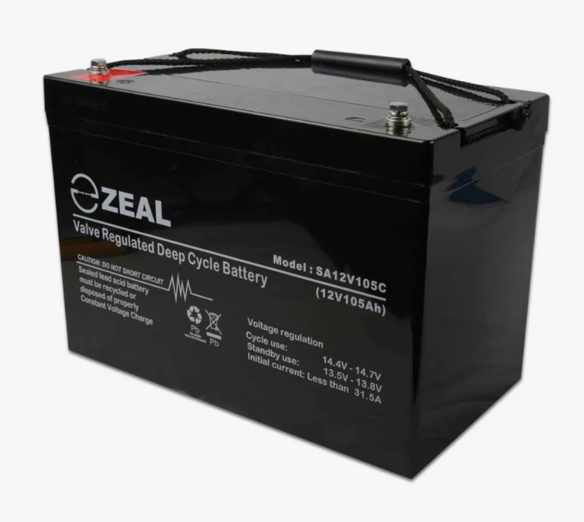 Picture of SA12V105C ZEAL AGM DEEP CYCLE BATTERY, N70ZZ SIZE 105AH