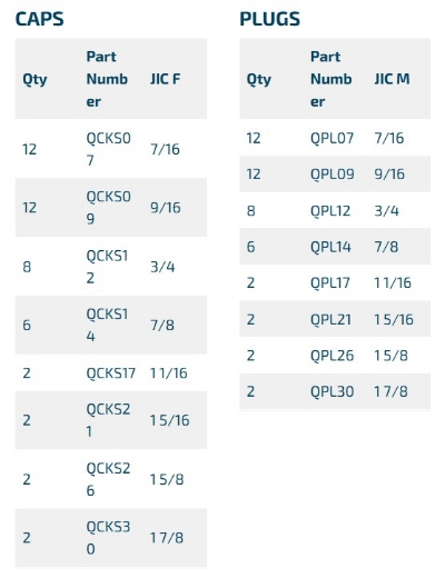 Picture of JIC CAP AND PLUG KIT OR PLUG AND CAP (92 PCS)