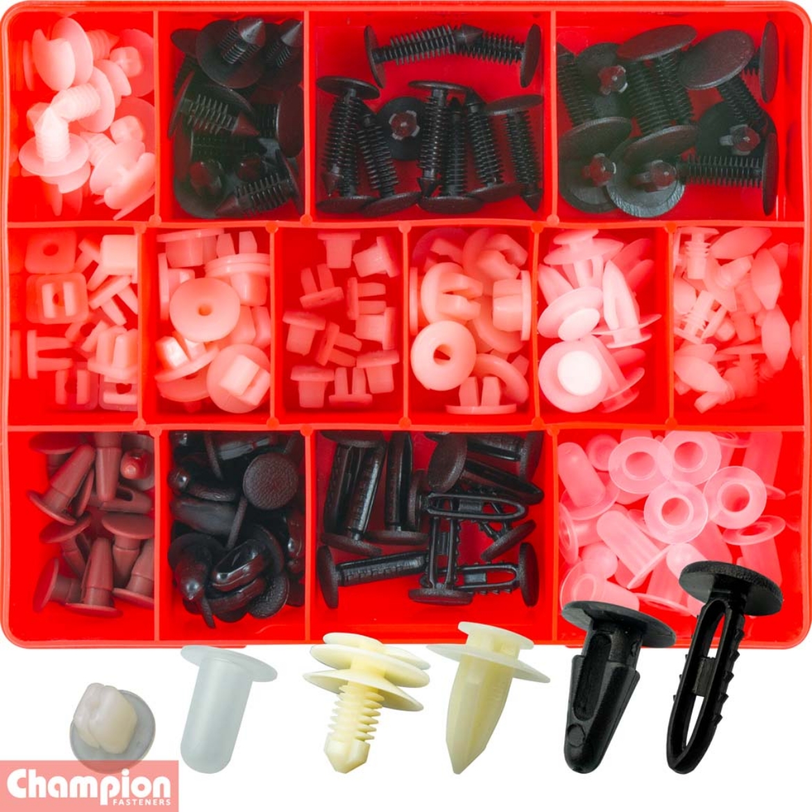 Picture of Grab Kit, Plastic Trim Clip Assortment, 180 Pce